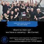 Join the Band – Cornet Vacancy – May 2024